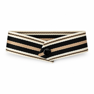 Black/Sand/Cream Stripe